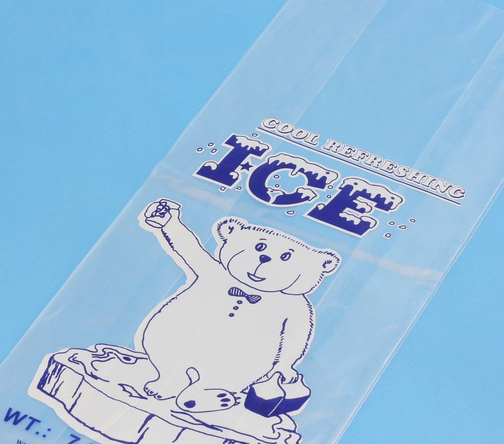 ICE BAGS: 7 LB - 7" x 4 x 21" x 1.25mil, 800 per case