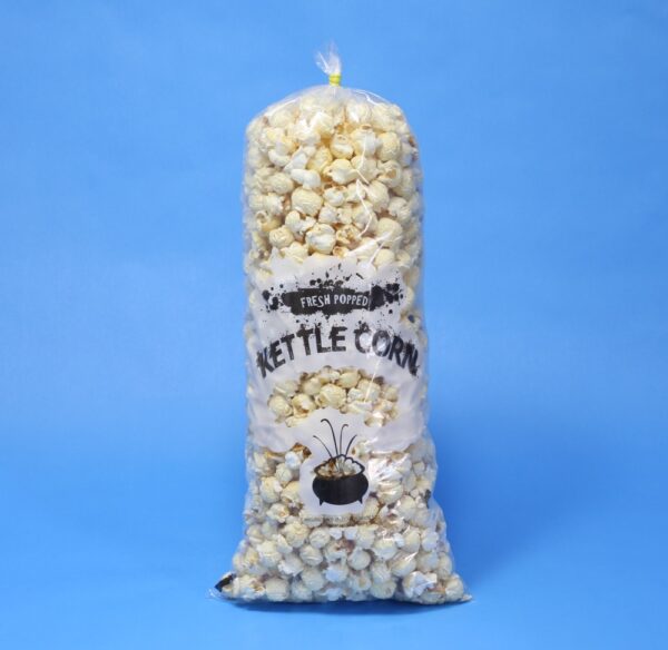Pre-printed Kettle Corn Bag "Fresh Popped Kettle Corn" - 8" x 15" x 1.5mil (12 - 14 cups).  Sold by the case, 1000/cs